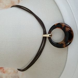 New Ralph Lauren Cord Pendant Necklace